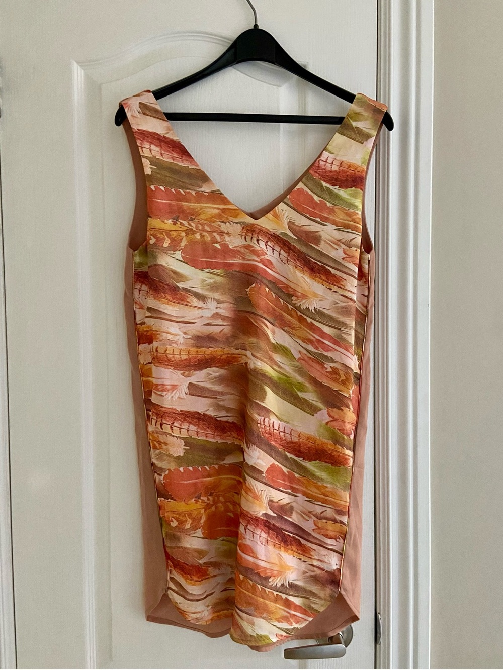 Sleeveless V-Neck Peach Slip Dress
